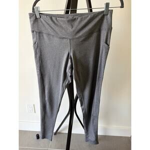 NYL SPORT Womens Yoga Legging Activewear Workout Pant Laundry XL Gray